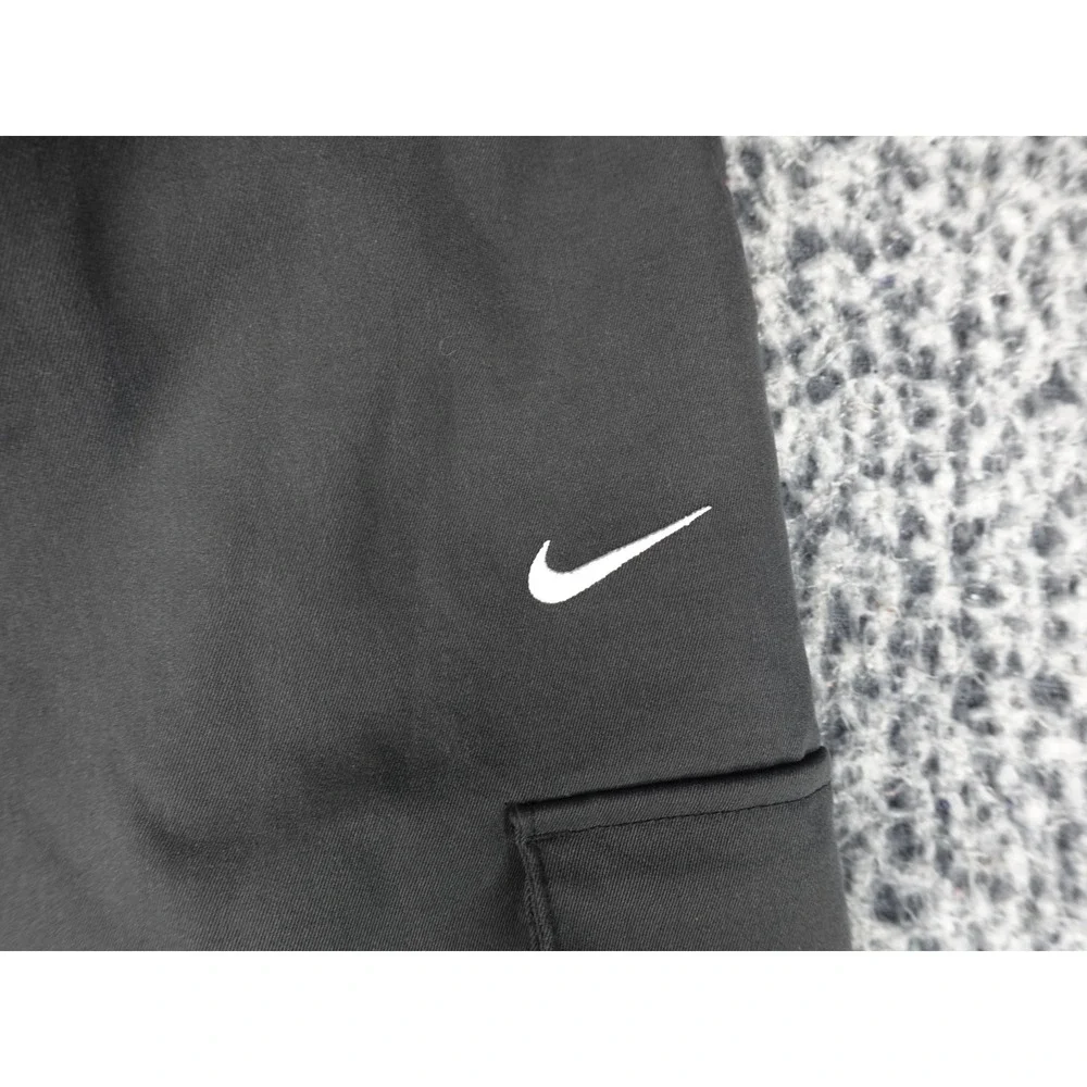 Nike Cargo Joggers‎ Youth Medium Grey Elastic Waist Swoosh Logo
